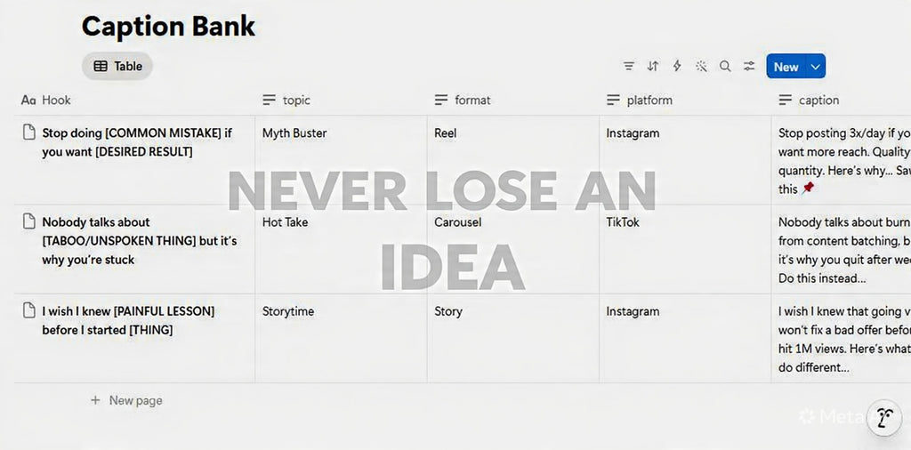 30-Day Content Calendar Notion Dashboard